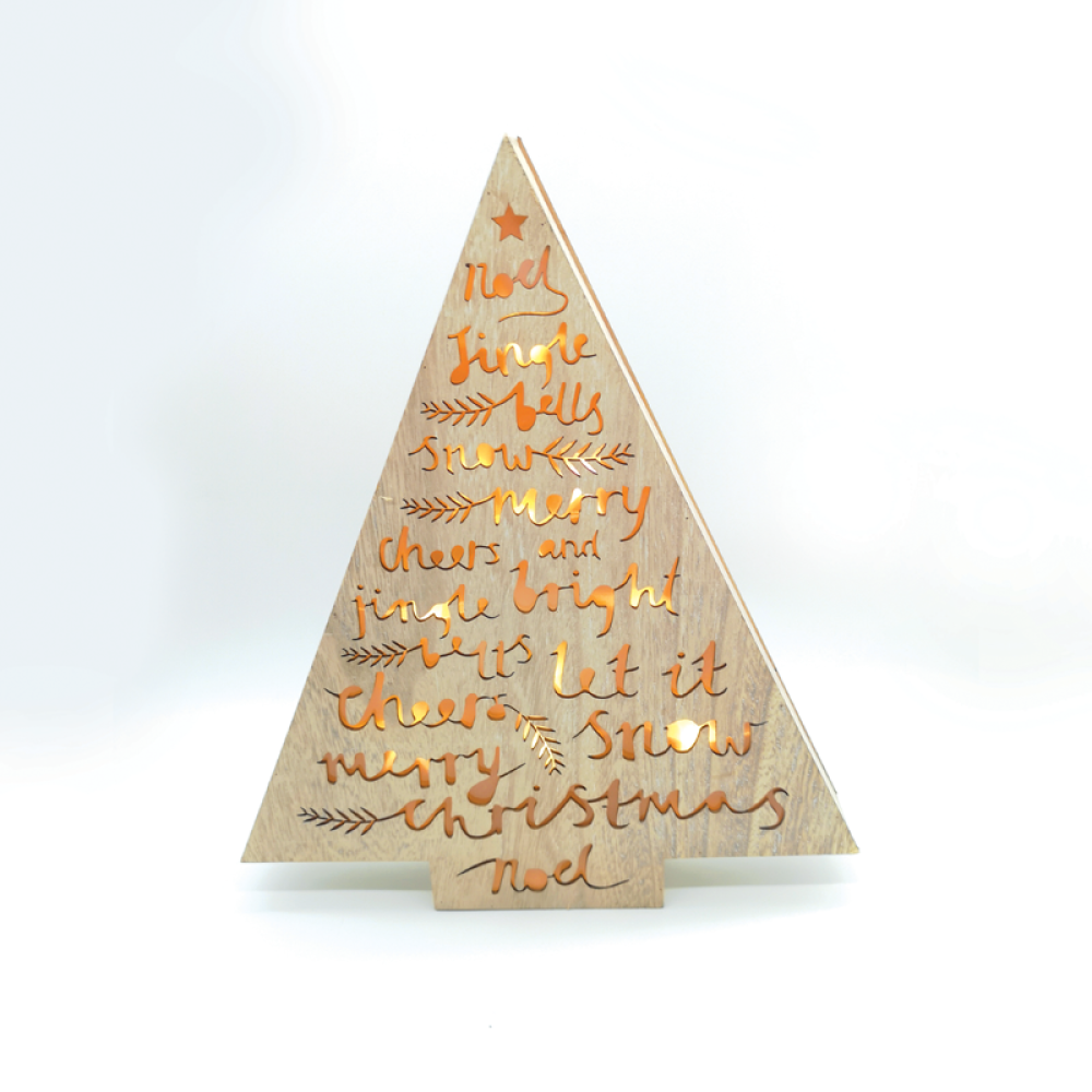 ^ WOODEN TREE 10 MINI LED ΛΑΜΠ. ΜΠΑΤ. (3xAA) WW IP20 34.5X5X40CM  -X061011213